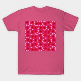 Hot Pink Valentine's Checkers T-Shirt